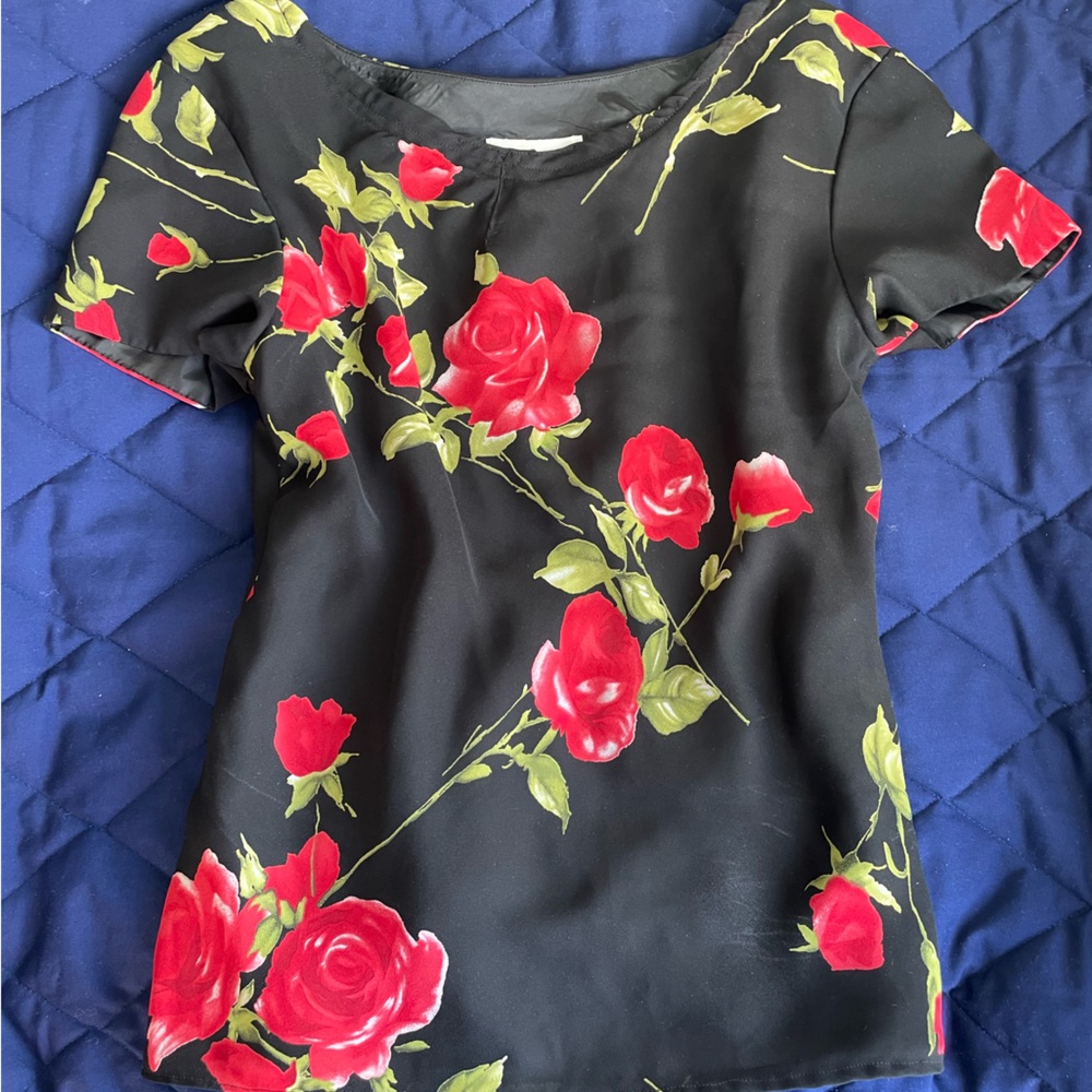 Donna Ricco Black and Gold Blouse